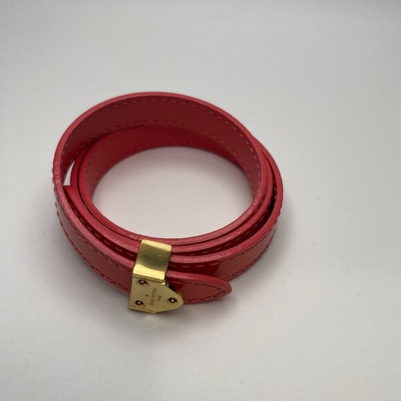 Louis Vuitton Pink Vernis Leather Box It Triple Wrap Bracelet - Preowned - Picture 1 of 9